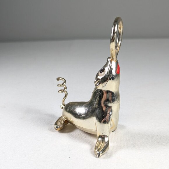 Vintage metal sea lion bottle opener and corkscrew - Picture 2 of 8